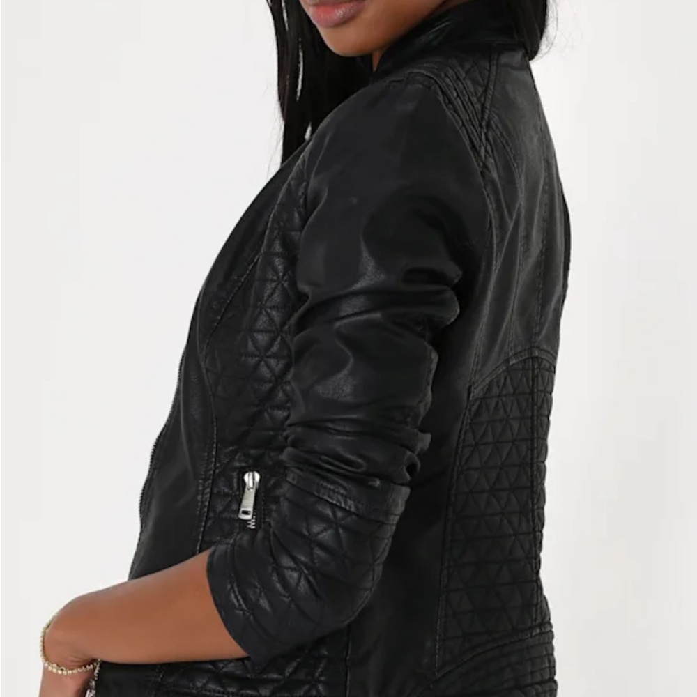 Lulu’s Black Leather Jacket - Picture 7 of 7